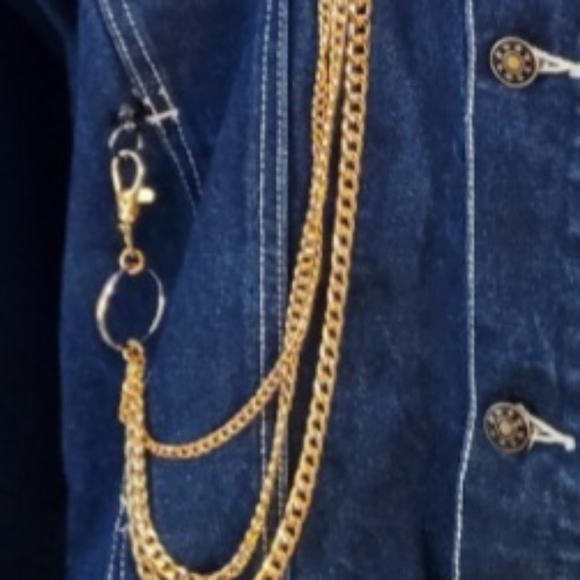 2 live crew custom hip hop 90s denim jacket L - Picture 3 of 6